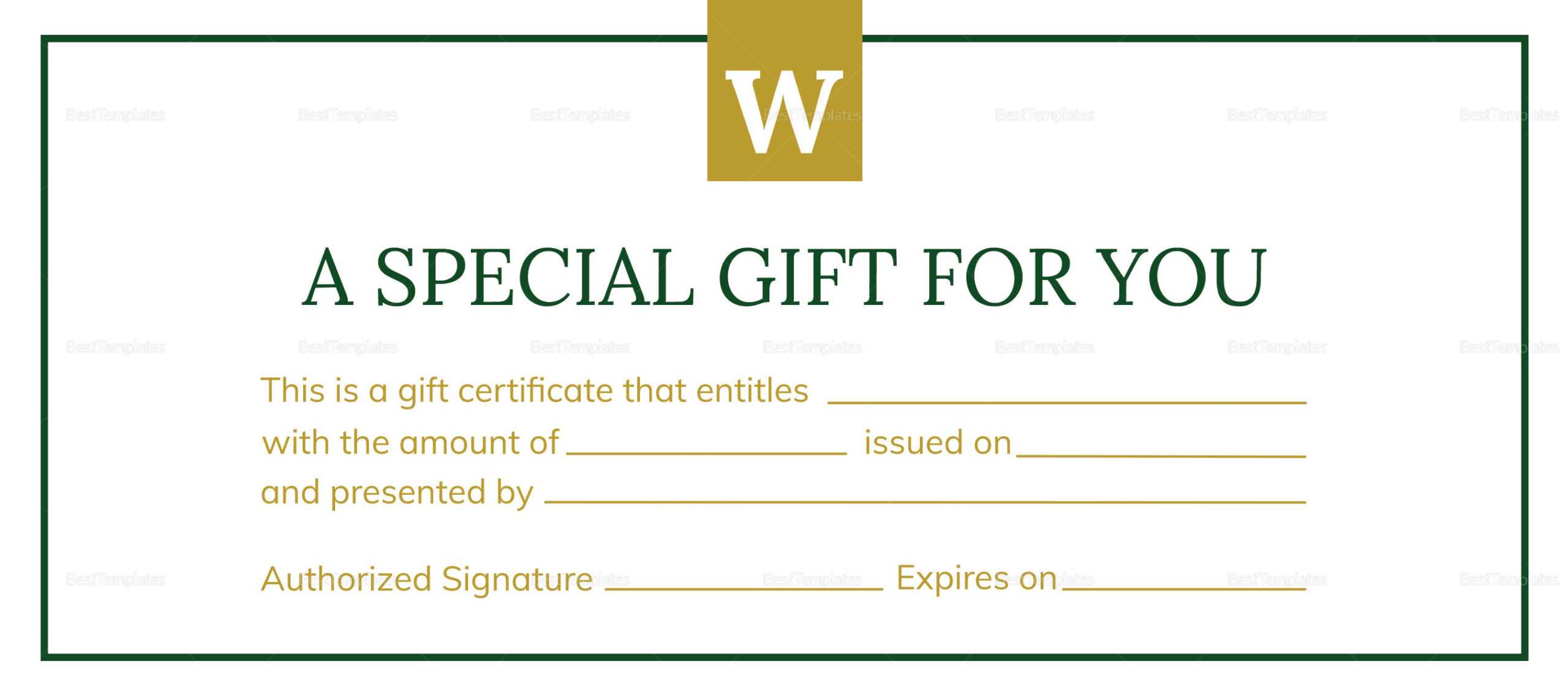 Hotel Gift Certificate Template Throughout Company Gift Certificate Template