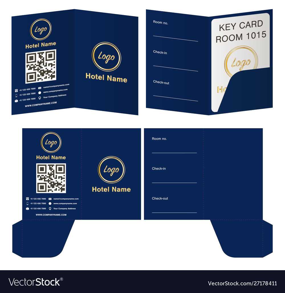 Hotel Key Card Holder Folder Package Template Inside Hotel Key Card Template