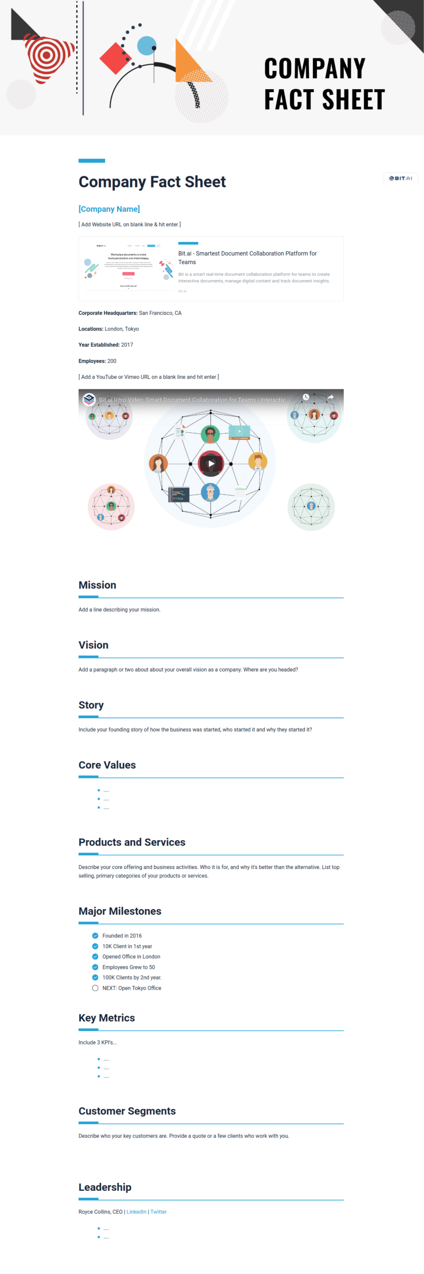 How To Create A Fact Sheet ( Template Included ) With Regard To Fact Card Template