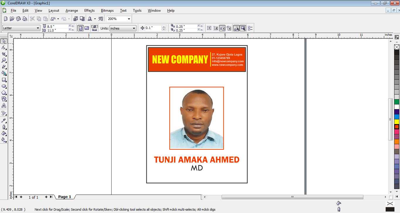 How To Design Id Card In Coreldraw – Free Tutorials For With Id Card Template For Microsoft Word