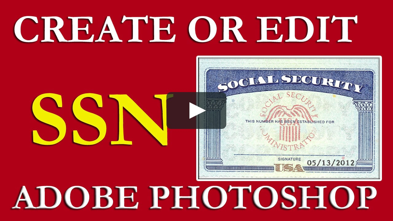 How To Edit Ssn | Ssn Pdf Template Download Free On Vimeo Pertaining To Social Security Card Template Photoshop