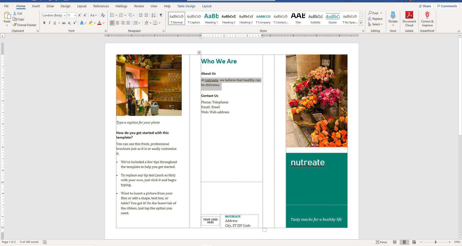 How To Make A Brochure On Microsoft Word Inside Free Brochure Templates For Word 2010