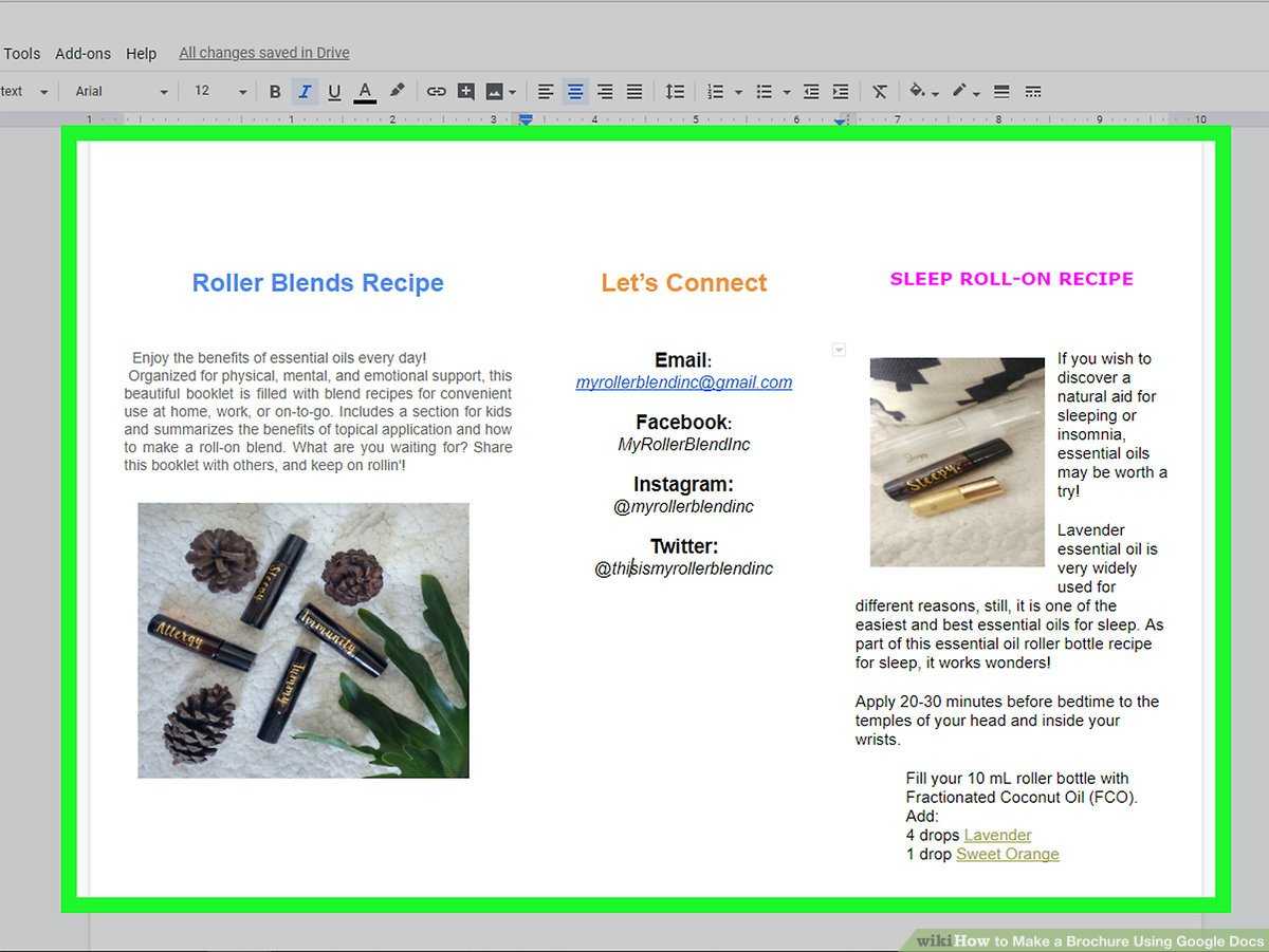 How To Make A Brochure Using Google Docs (With Pictures For Google Drive Brochure Template