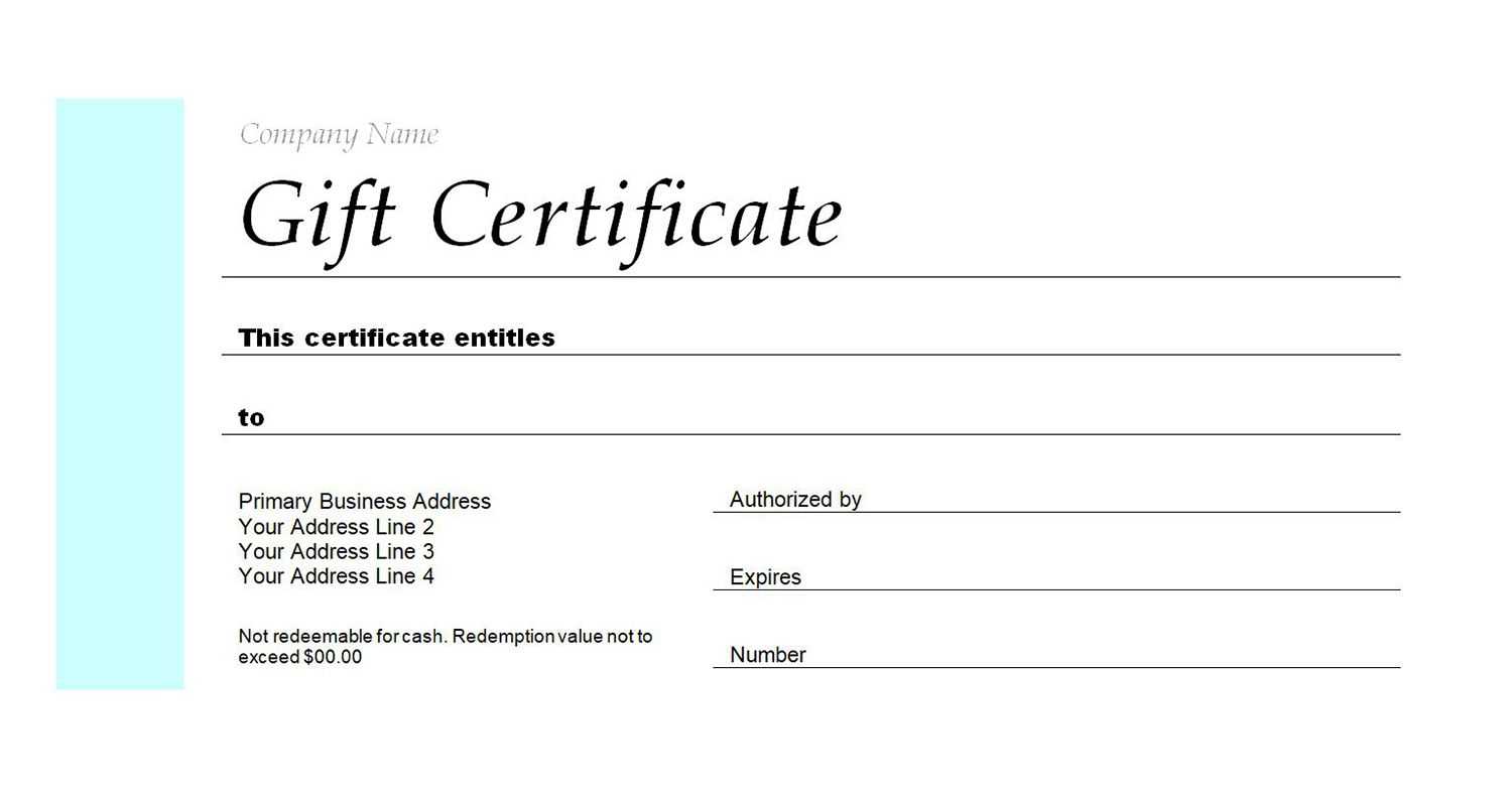How To Make Gift Certificates For Your Business - Milas In Company Gift Certificate Template