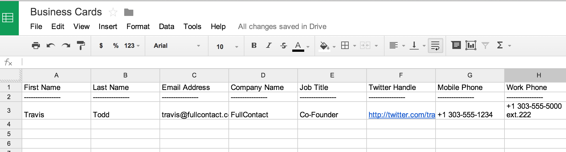 How To Scan Business Cards Into A Spreadsheet Intended For Google Docs Business Card Template