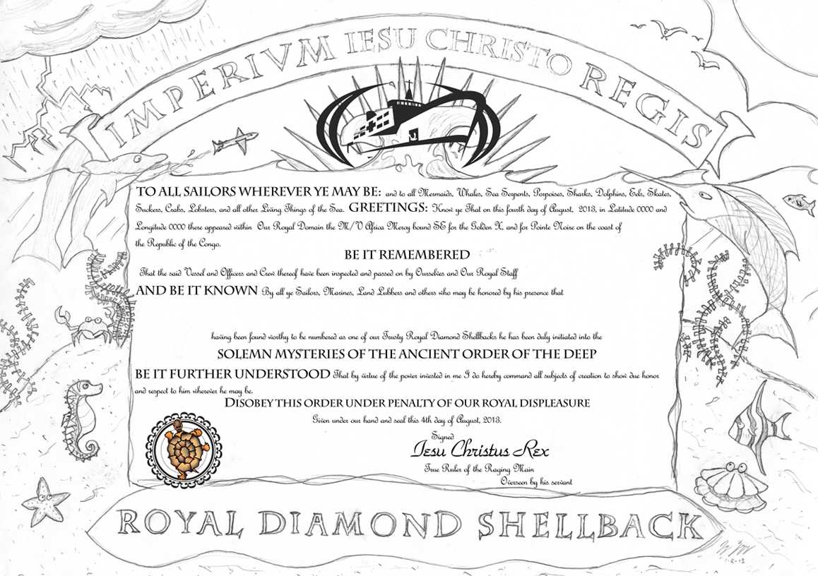 How To Turn Slimy Polliwogs Into Trusty Shellbacks | Jay On Inside Crossing The Line Certificate Template