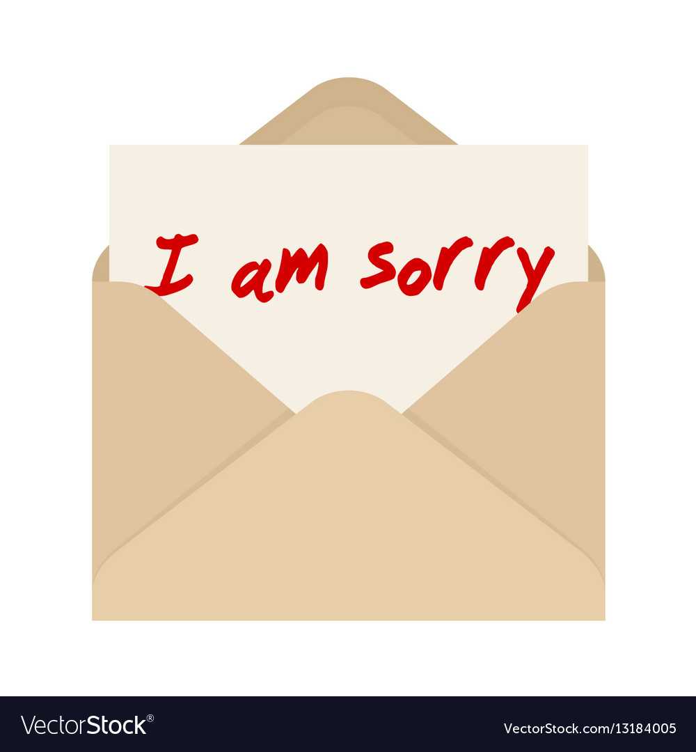 I Am Sorry Card In Brown Envelope The Letter With Regard To Sorry Card Template