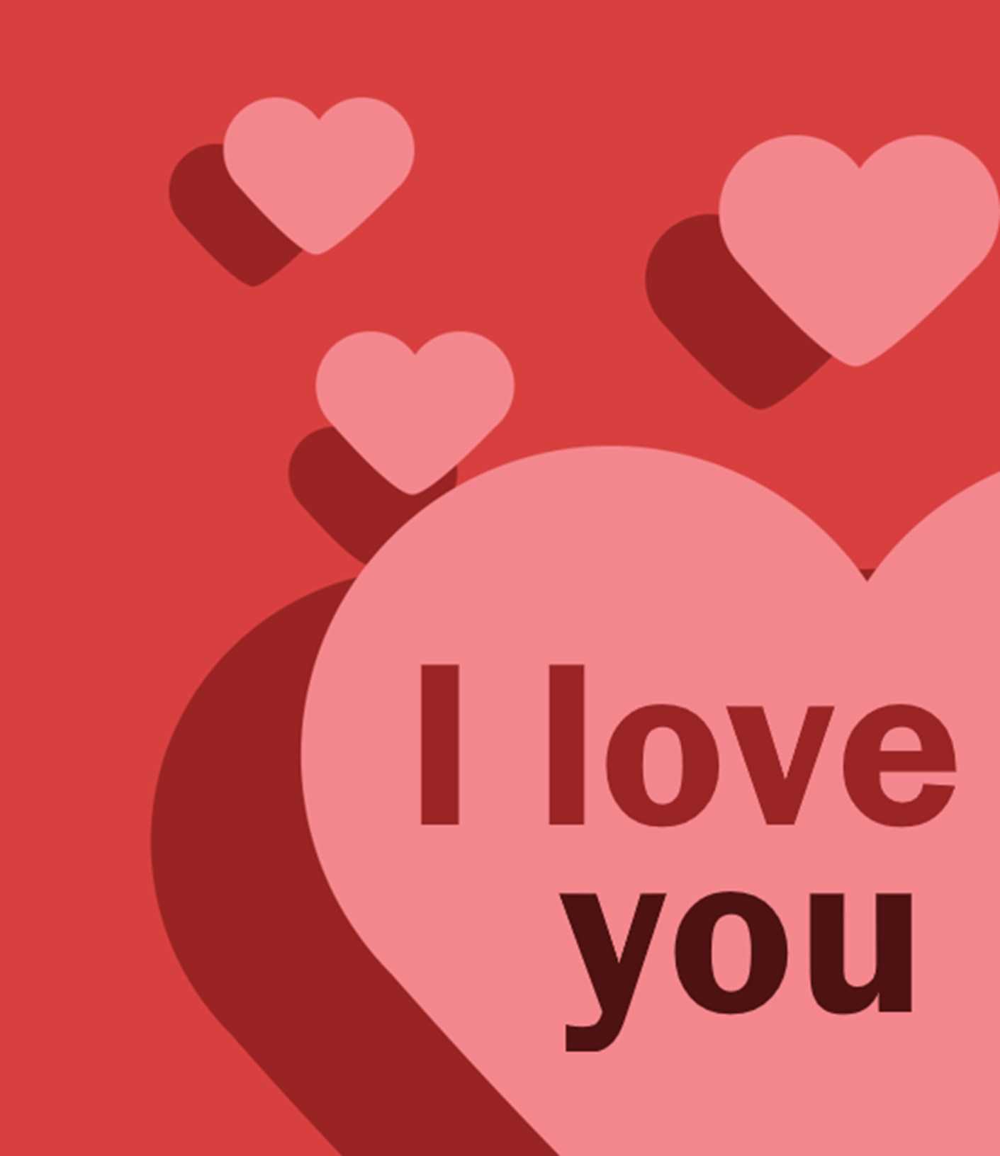 I Love You Card (Quarter Fold) With Regard To Quarter Fold Greeting Card Template