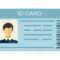 Id Card Isolated On White Background. Identification Card Icon with Personal Identification Card Template
