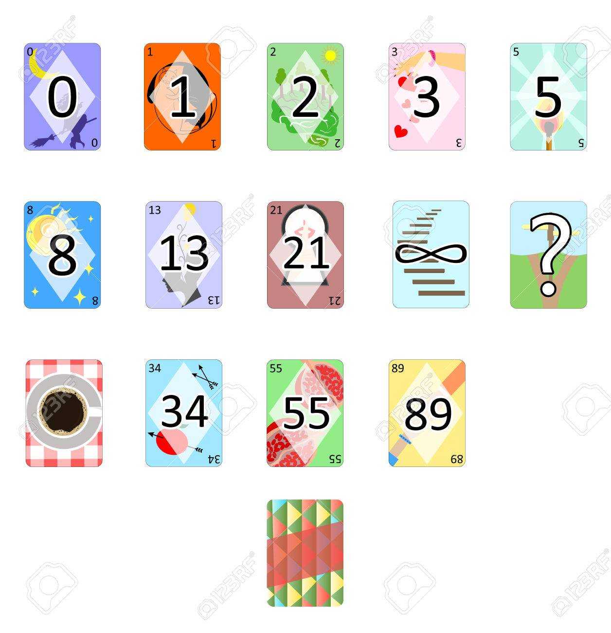 Illustration Of The Agile Poker Planning Estimation Cards. Intended For Planning Poker Cards Template