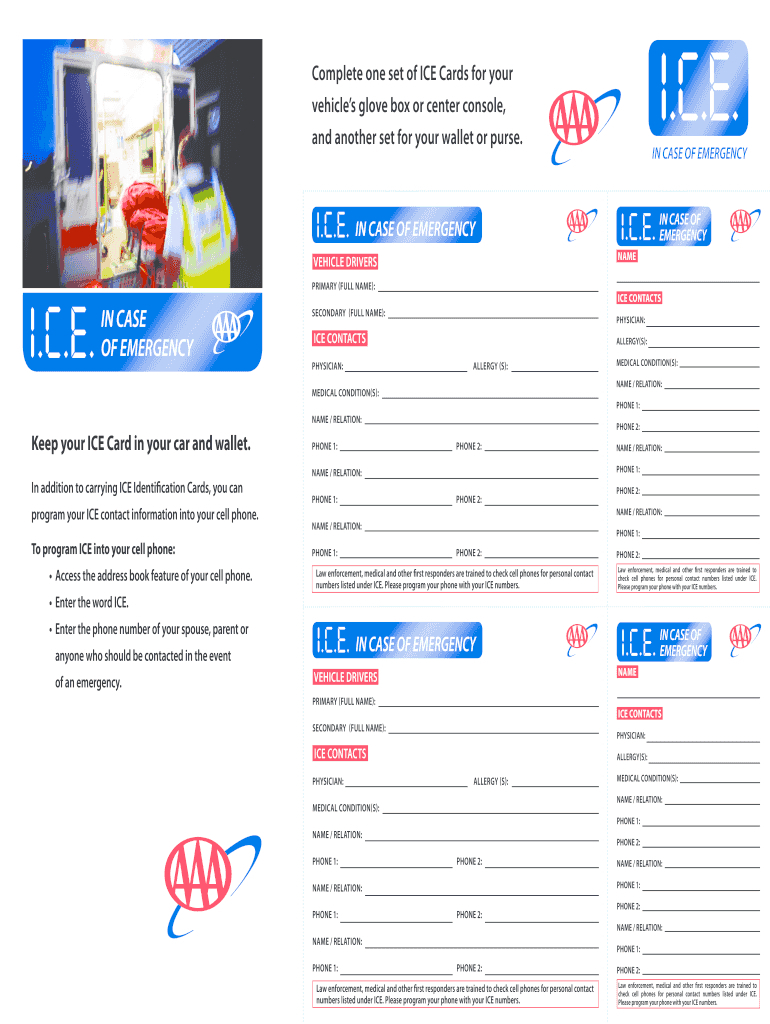 In Case Of Emergency Card Template - Business Template Pertaining To In Case Of Emergency Card Template