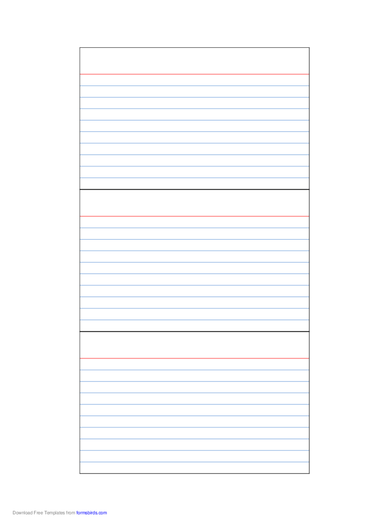 Index Card Template – 4 Free Templates In Pdf, Word, Excel With 3X5 Note Card Template For Word