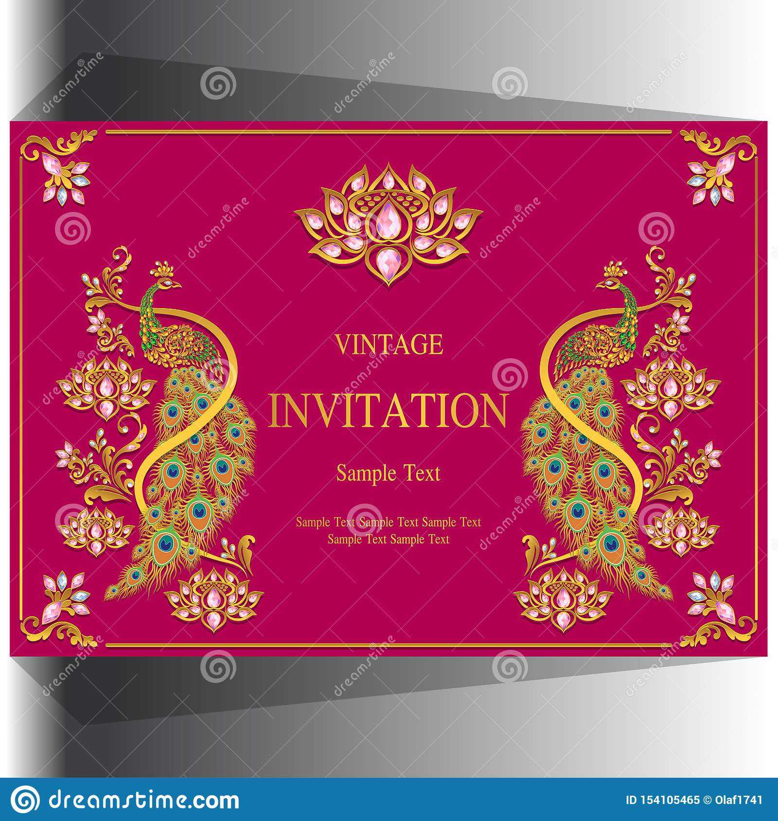 Indian Wedding Invitation Card Templates . Stock Vector With Regard To Indian Wedding Cards Design Templates