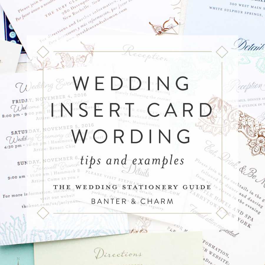 Insert Card Wording Samples | The Wedding Stationery Guide Throughout Wedding Hotel Information Card Template