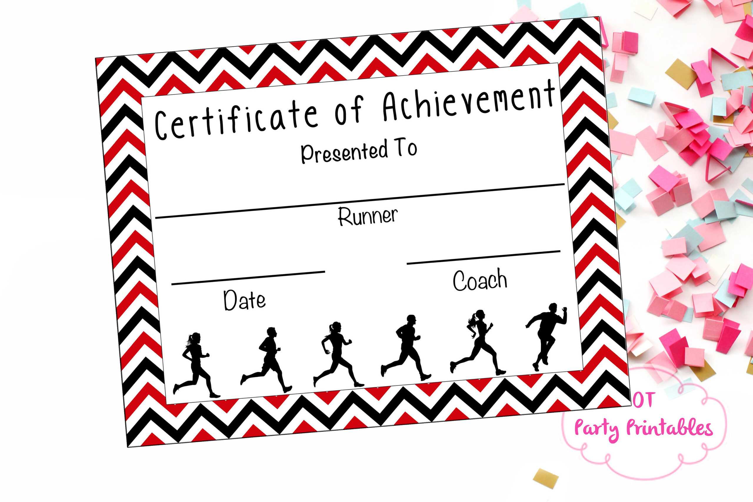 Instant Download – Cross Country Certificate – Track And Field – Running  Certificate – Jog A Thon Printable – Running Achievement With Regard To Track And Field Certificate Templates Free
