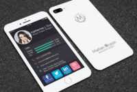 Iphone Style Business Card On Behance throughout Iphone Business Card Template