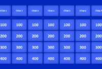 Jeopardy Game Powerpoint Templates within Quiz Show Template Powerpoint