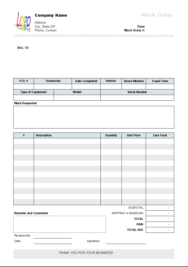 Job Order Form Sample Excel – Milas.westernscandinavia Pertaining To Service Job Card Template