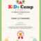 Kids Certificate Template For Camping Participation Pertaining To Certification Of Participation Free Template