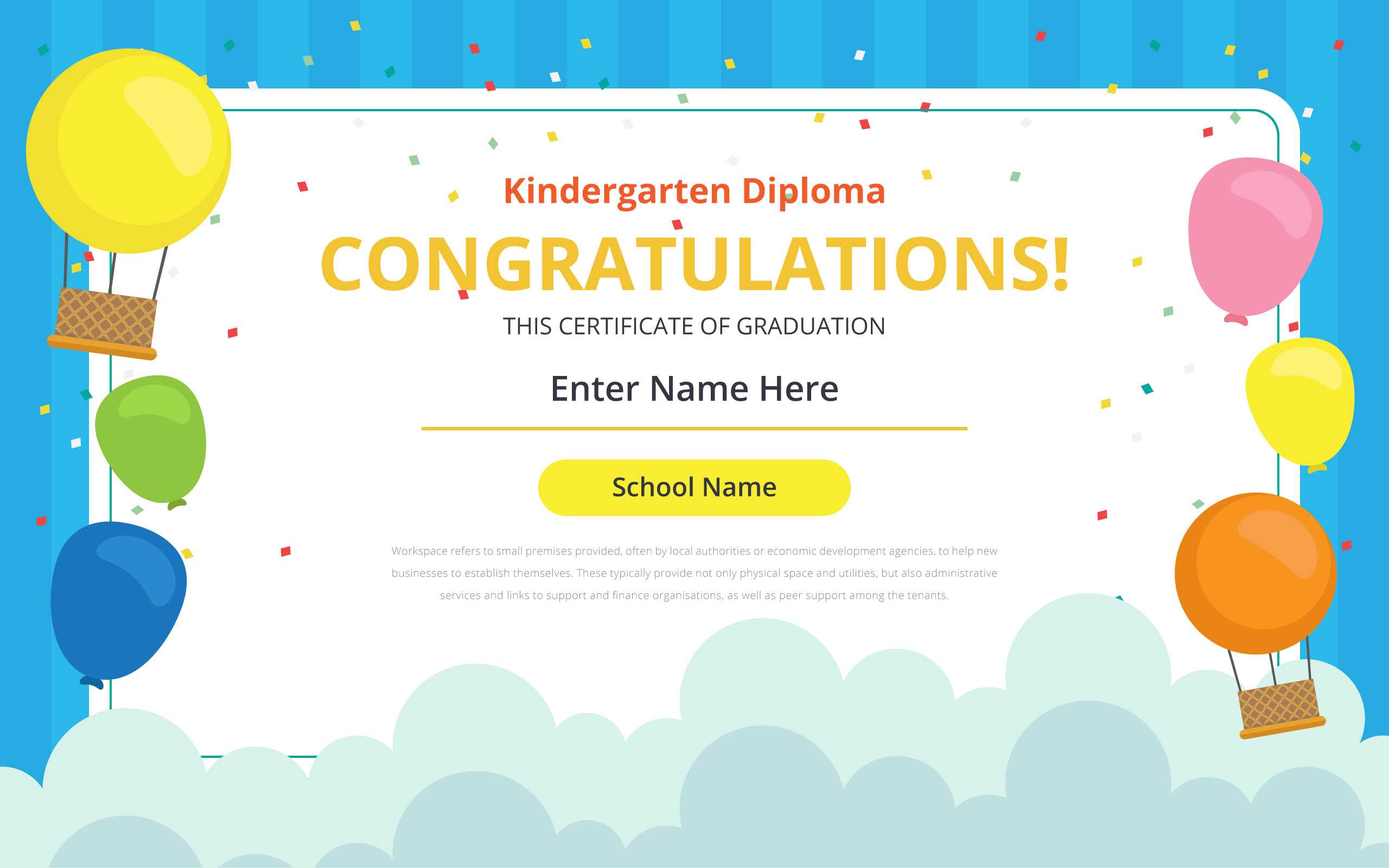 Kindergarten Certificate Free Vector Art - (21 Free Downloads) Inside School Certificate Templates Free