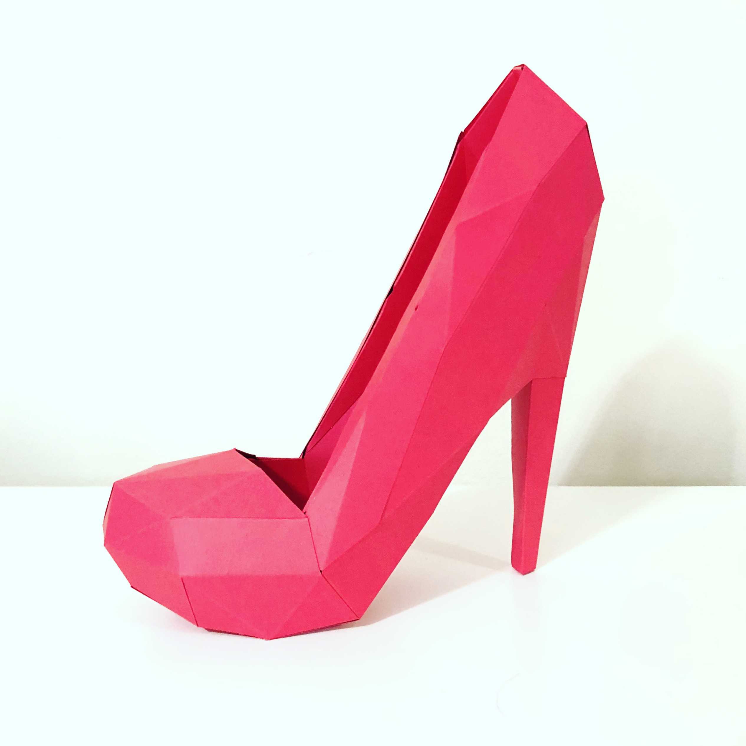 Kit Printed On Cardstock  3D High Heel Shoe Intended For High Heel Shoe Template For Card