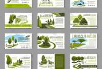 Landscape Design Studio Business Card Template in Gardening Business Cards Templates