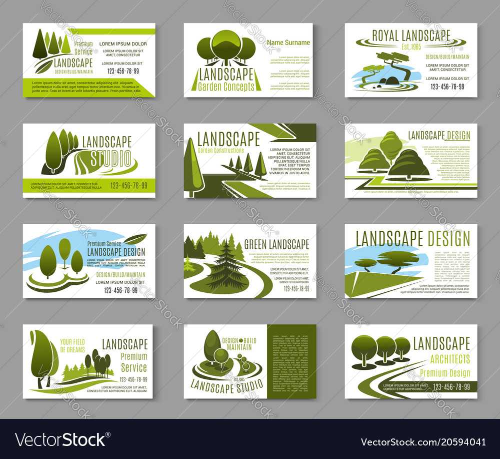 Landscape Design Studio Business Card Template Inside Landscaping Business Card Template