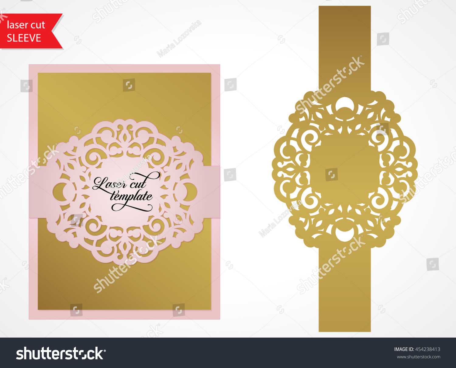 Laser Cut Wedding Invitation Template Silhouette Stock Within Silhouette Cameo Card Templates