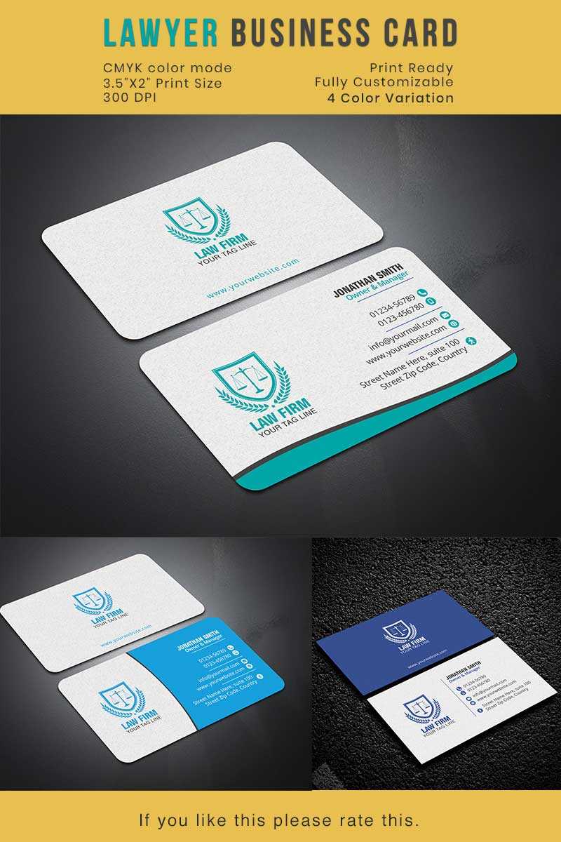 Lawyer / Attorney / Consultancy Business Card Corporate Identity Template Within Lawyer Business Cards Templates