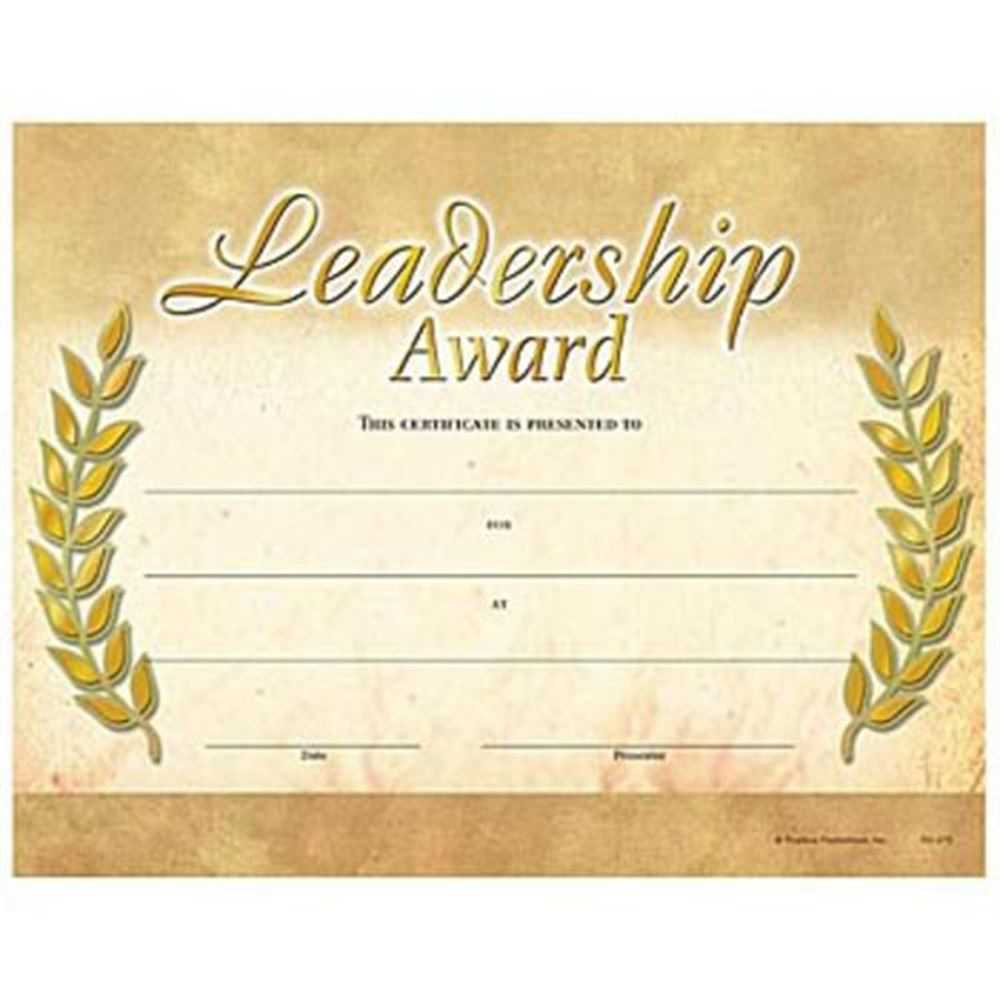 Leadership Award Gold Foil Stamped Certificates – Pack Of 25 Throughout Leadership Award Certificate Template