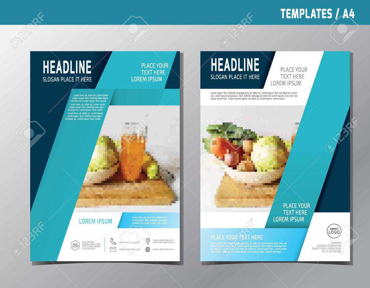 Leaflet Brochure Template A4 Size Design.abstract Flat Modern.. Throughout Nutrition Brochure Template