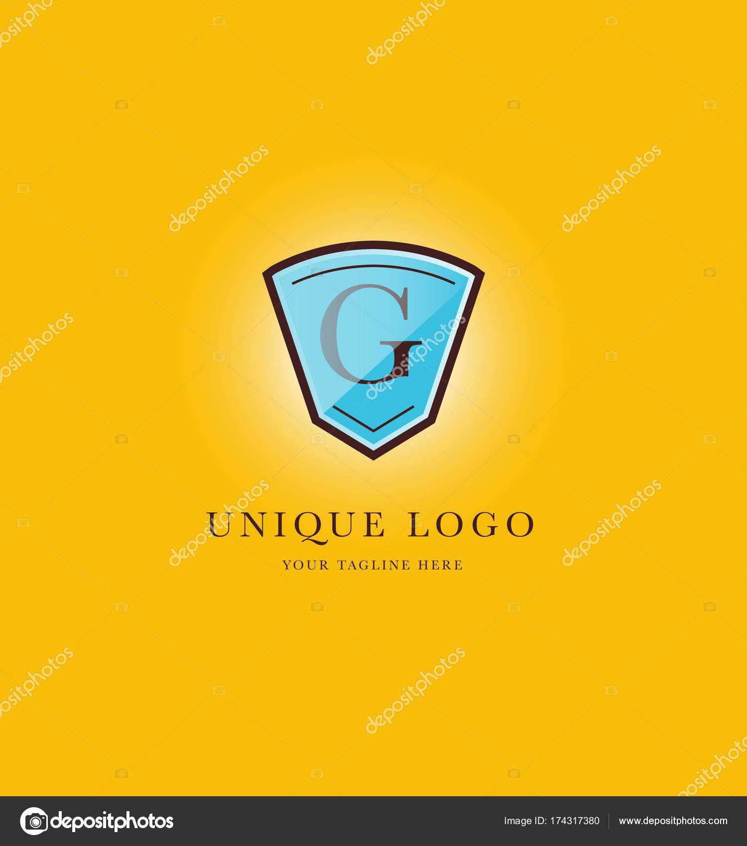 Letter Logo Shield Shape Icon Business Card Template Vector With Regard To Shield Id Card Template