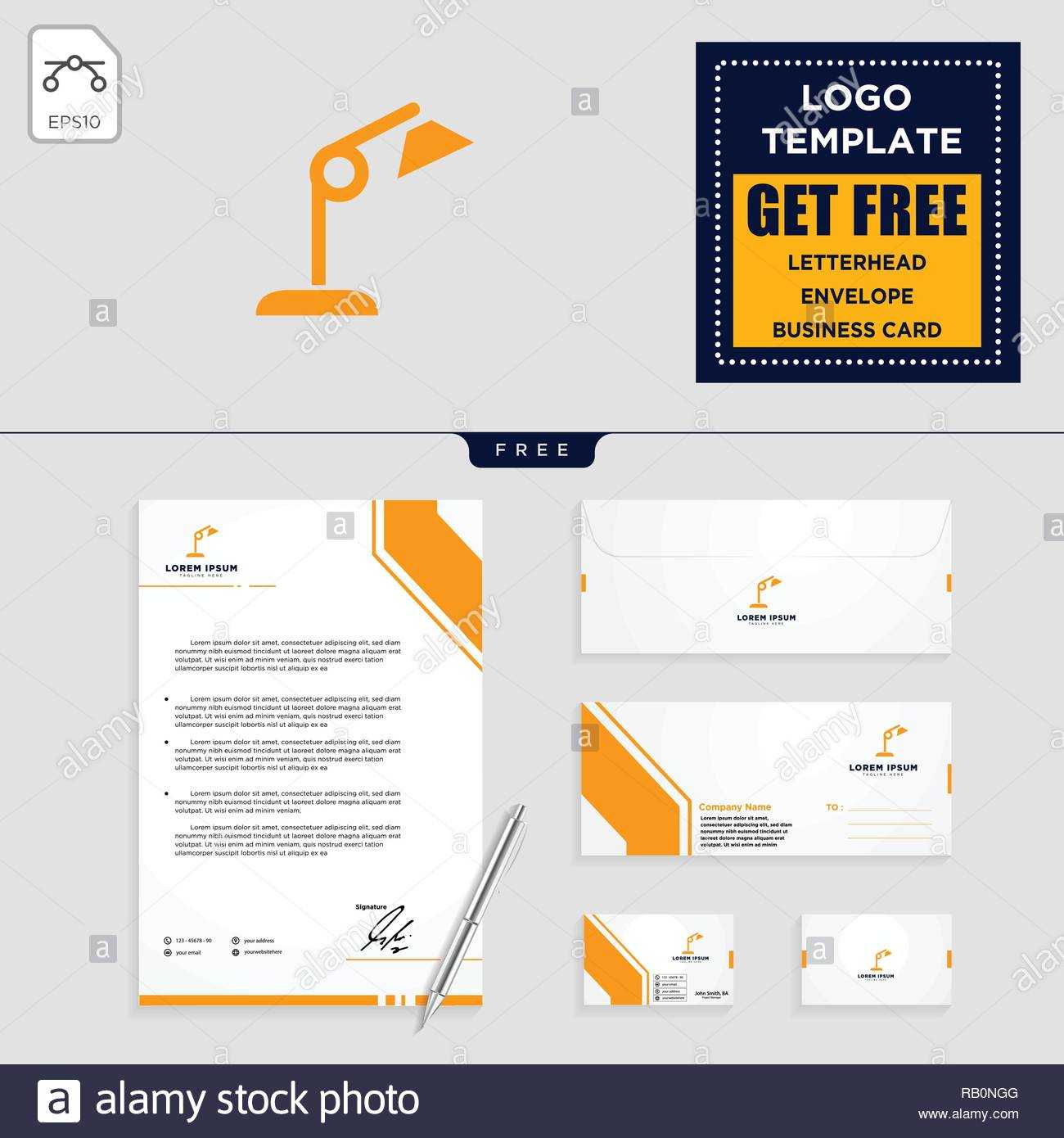 Light Interior Logo Template, Vector Illustration And Throughout Business Card Letterhead Envelope Template