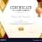 Luxury Certificate Template With Elegant Border Inside Certificate Border Design Templates