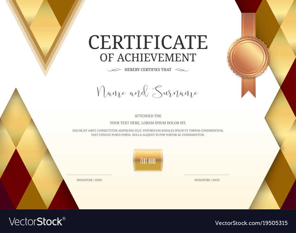 Luxury Certificate Template With Elegant Border Inside Certificate Border Design Templates