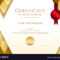 Luxury Certificate Template With Elegant Border Pertaining To Certificate Border Design Templates