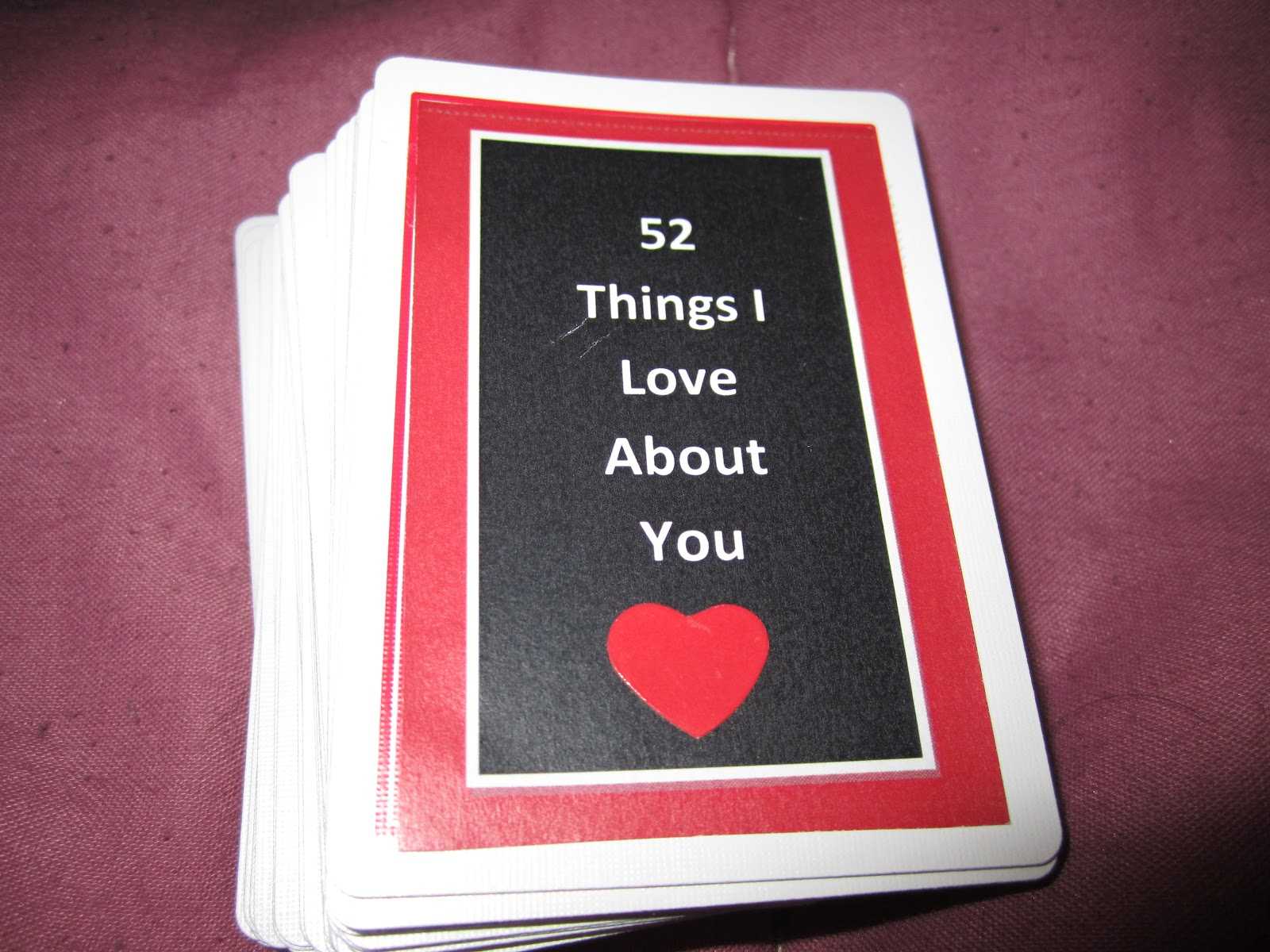 Make It Work Sam: 52 Reasons I Love You With Regard To 52 Things I Love About You Cards Template