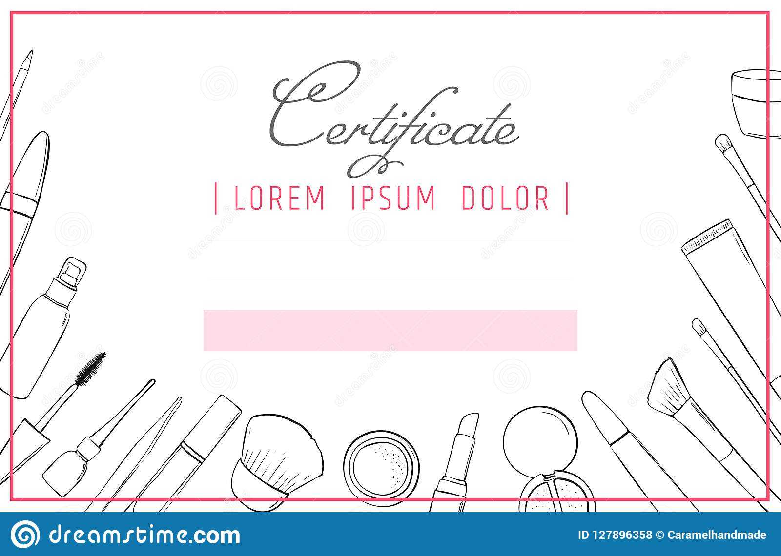 Makeup Certificate Template. Beauty School Or Refresher For Beautiful Certificate Templates