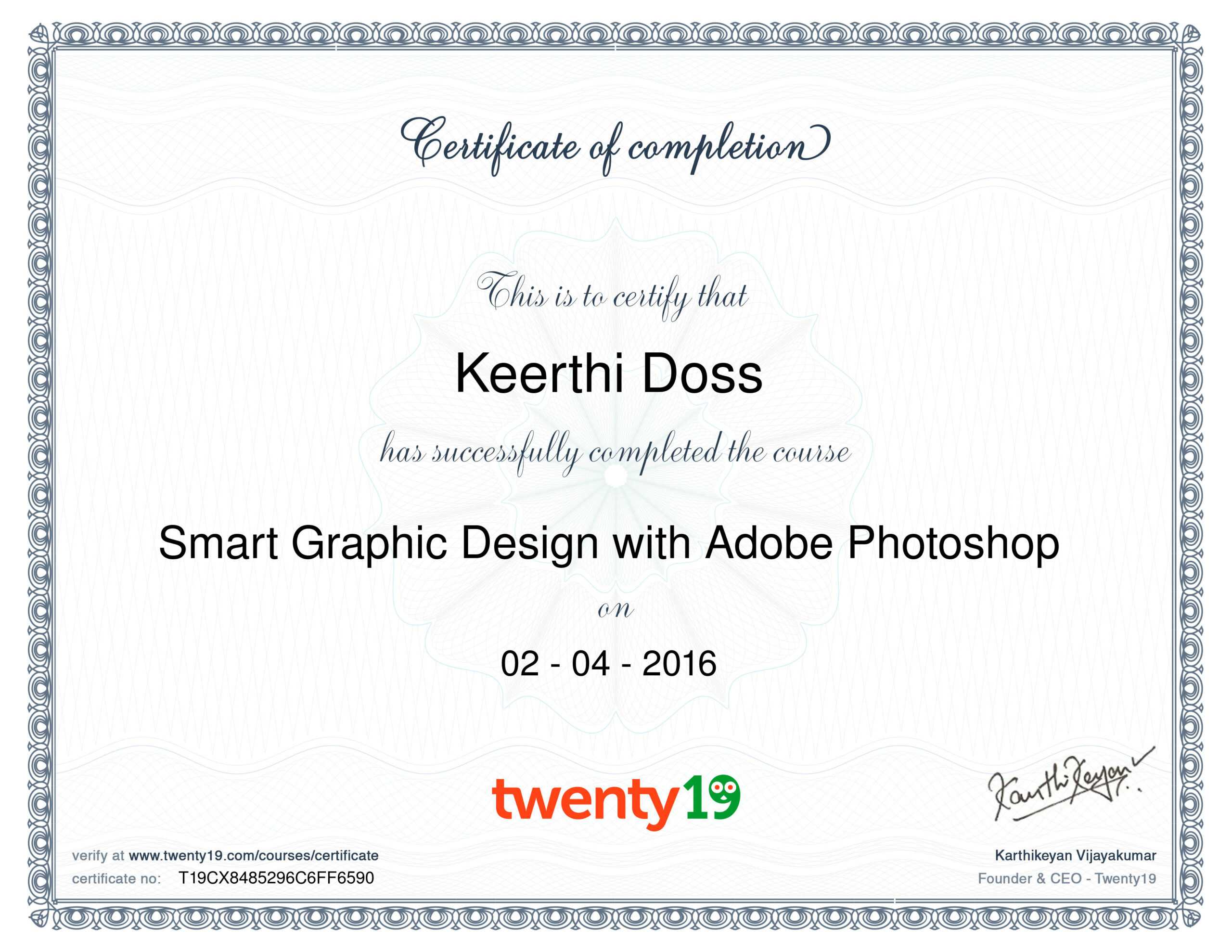 Marketing Adobe Certified Expert In Photoshop  Certificate Throughout Track And Field Certificate Templates Free