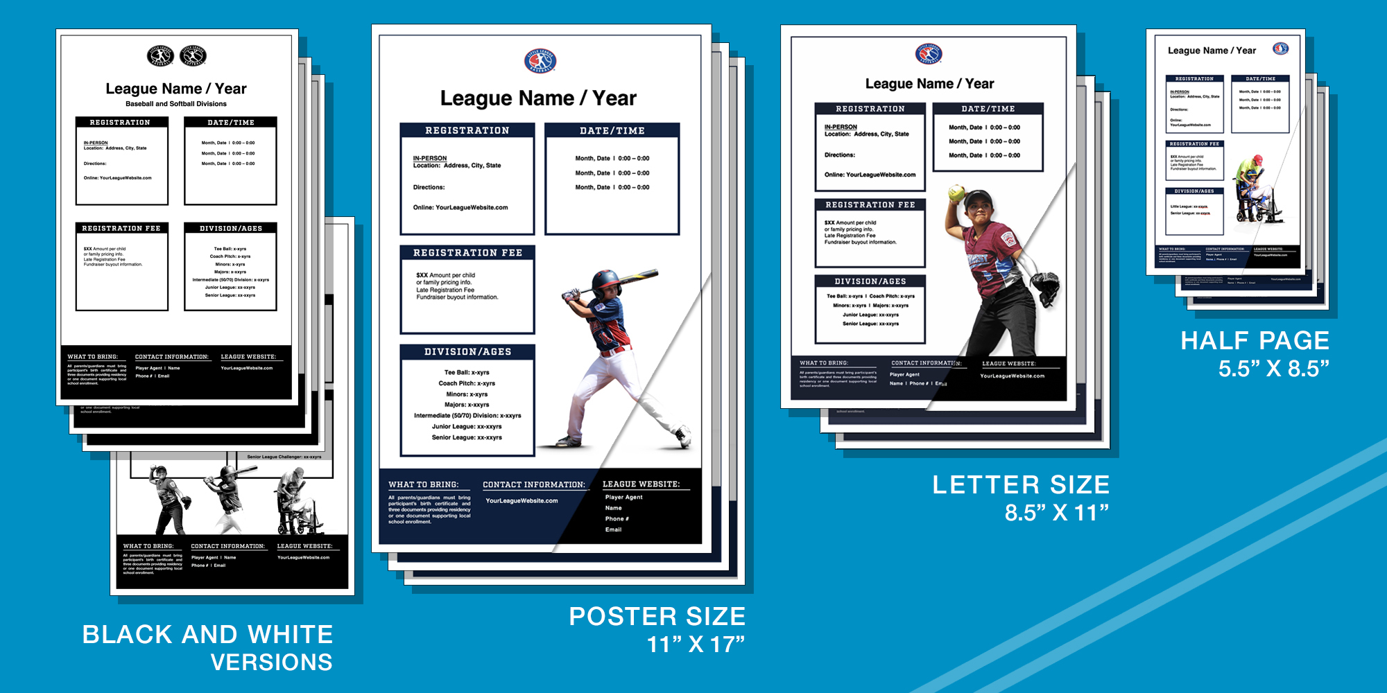 Marketing Resources – Registration Templates – Little League In Softball Certificate Templates