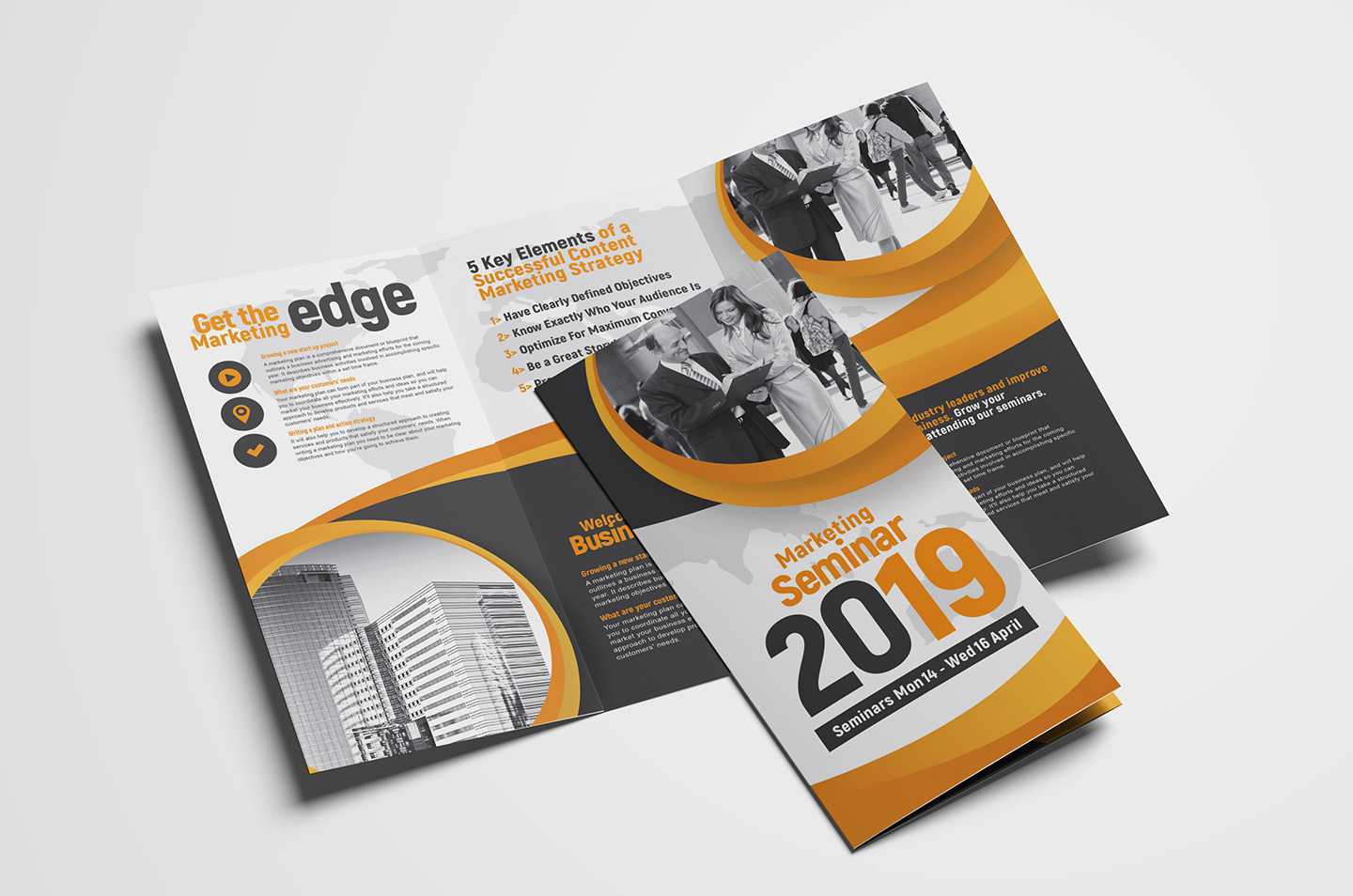 Marketing Seminar Tri Fold Brochure Template – Psd, Ai & Vector For Tri Fold Brochure Ai Template