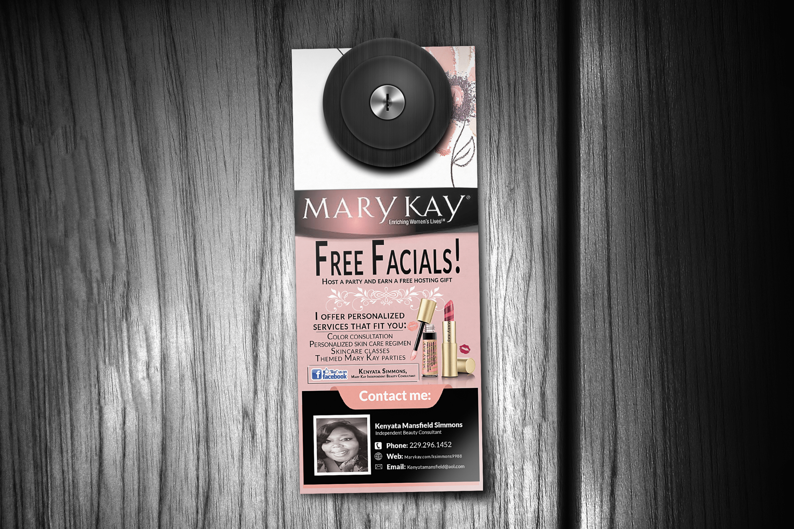 Mary Kay Door Hangers On Behance With Mary Kay Business Cards Templates Free