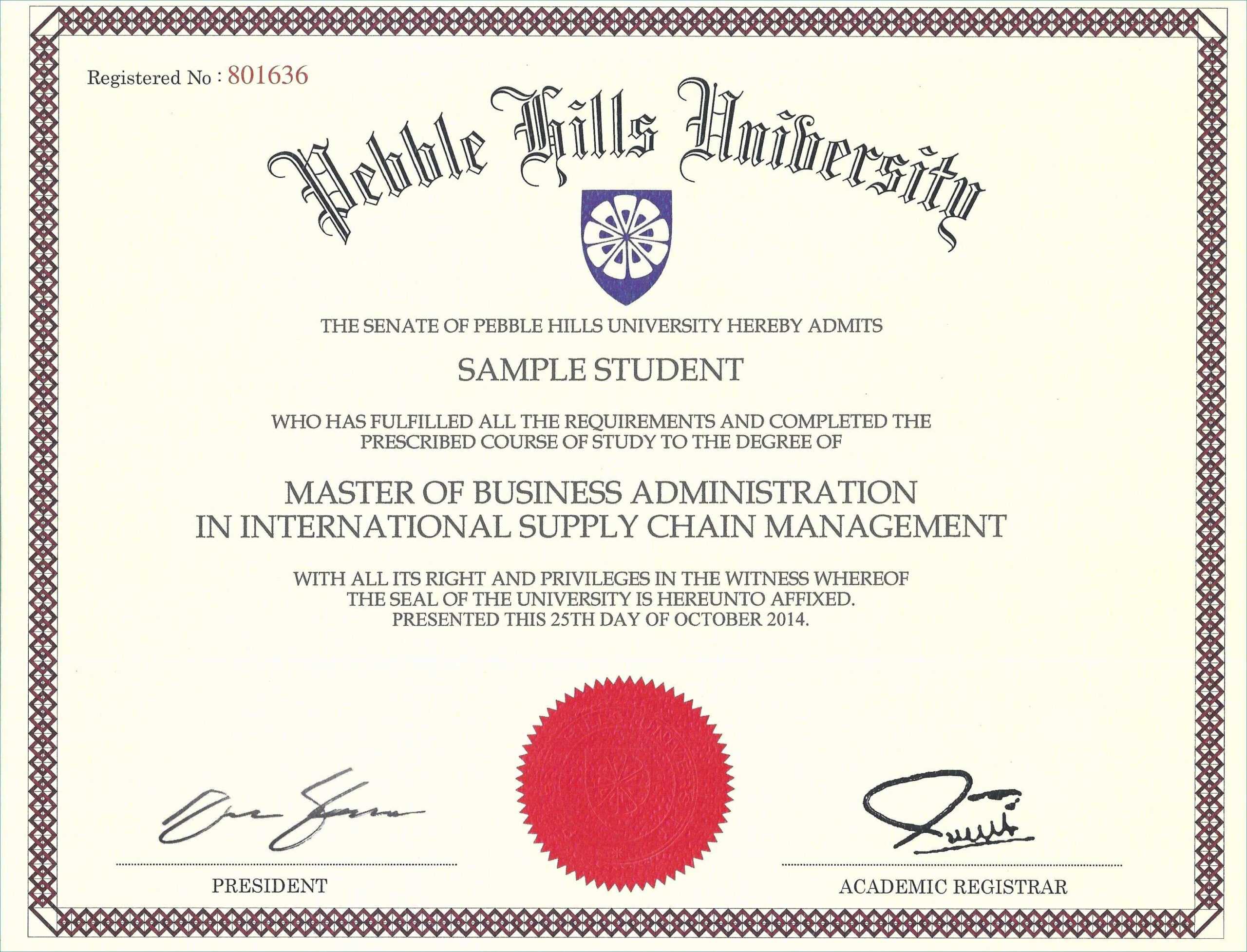 Masters Degree Certificate Template Awesome Templates Free In Masters Degree Certificate Template