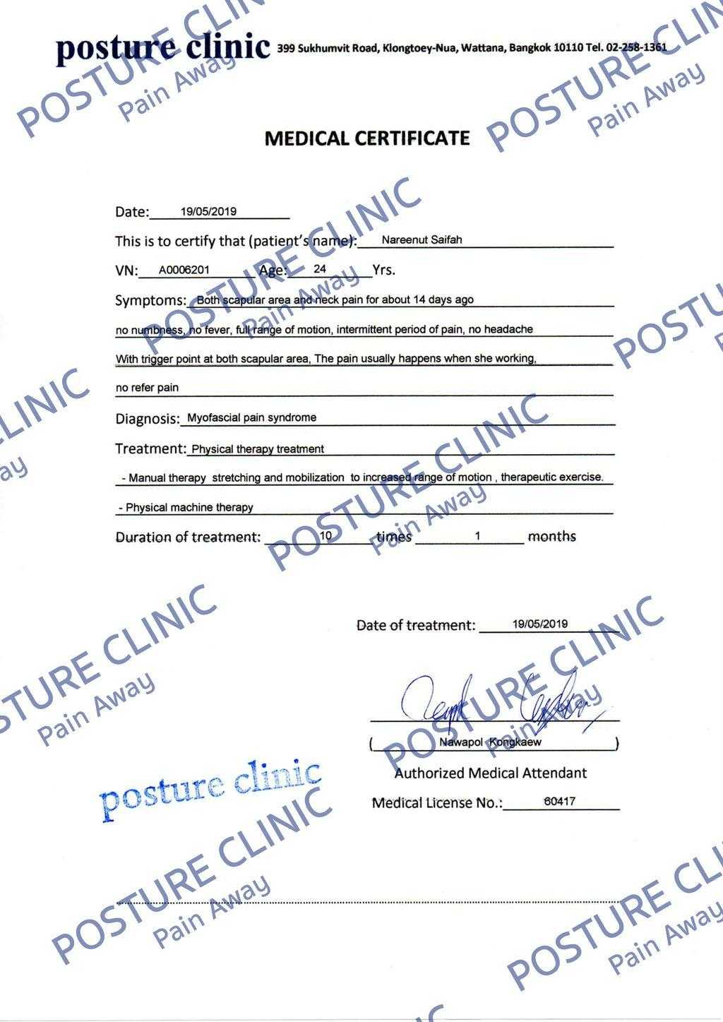 Medical Certificate For Leave From Doctor – Milas With Free Fake Medical Certificate Template