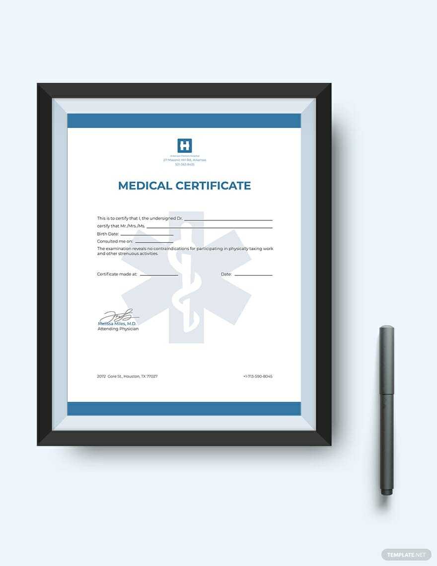 Medical Certificate From Doctor Template | 17+ Free Samples In Fake Medical Certificate Template Download