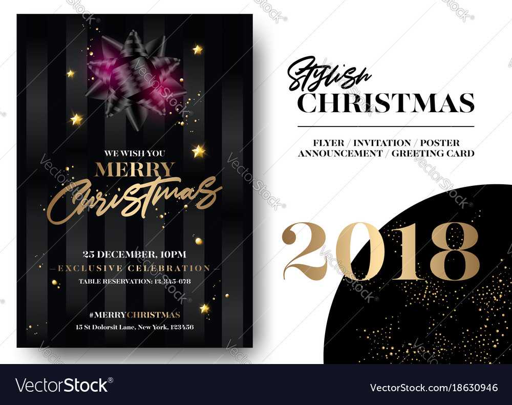 Merry Christmas Greeting Card Template Elegant Pertaining To Table Reservation Card Template