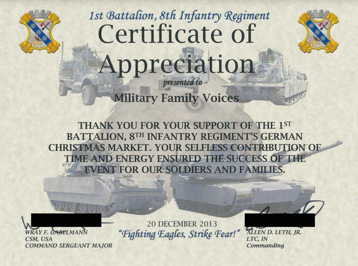 Military Certificate Of Appreciation Template ] – Army Intended For Army Certificate Of Appreciation Template