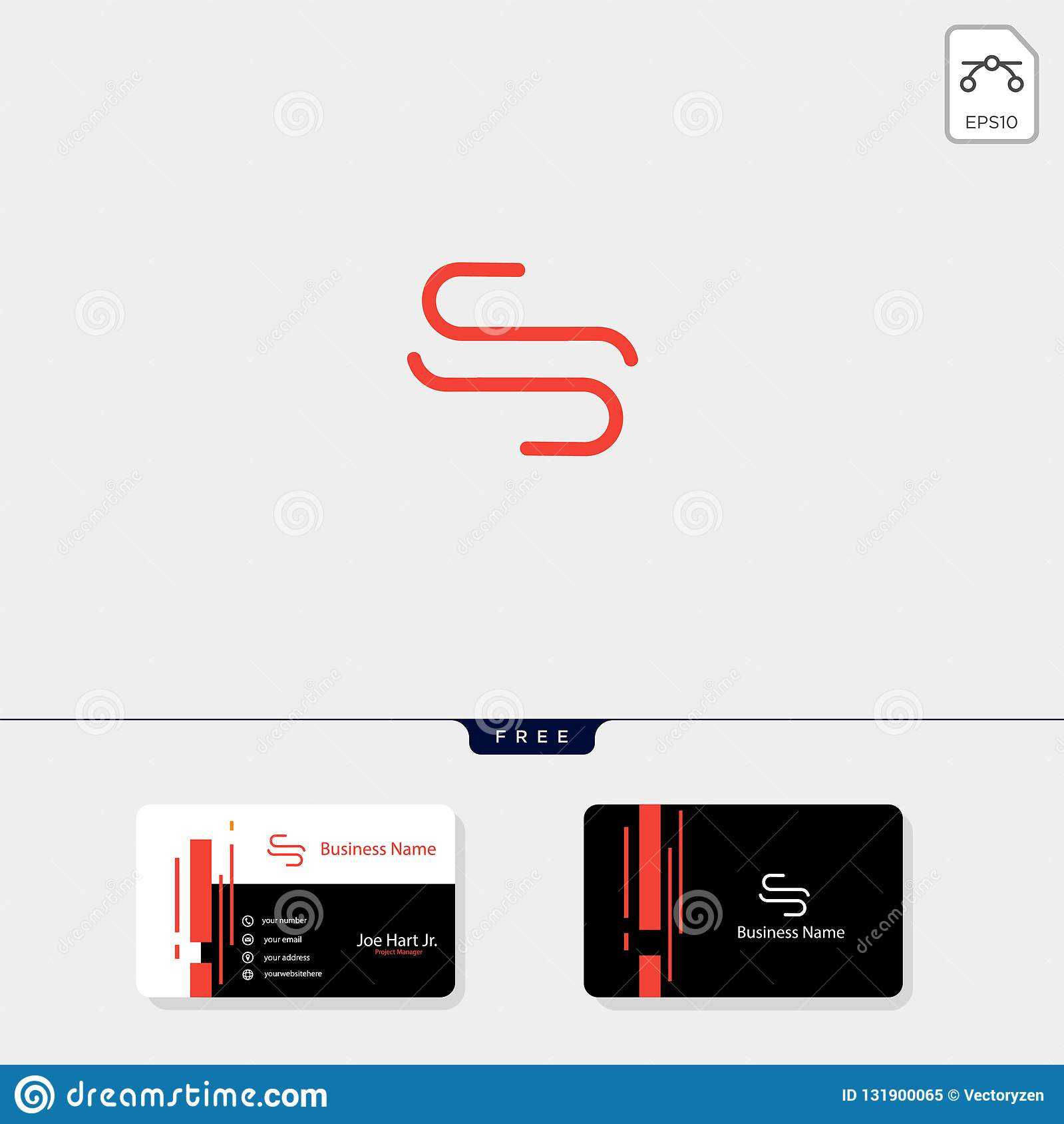 Minimal S Or Ss Initial Creative Logo Template Vector Inside Ss Card Template