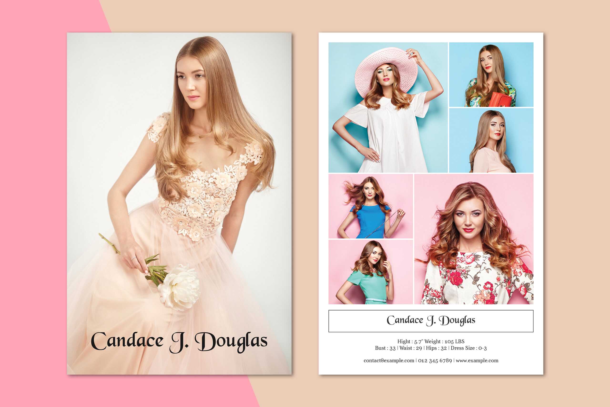 Model Comp Card Template With Free Zed Card Template