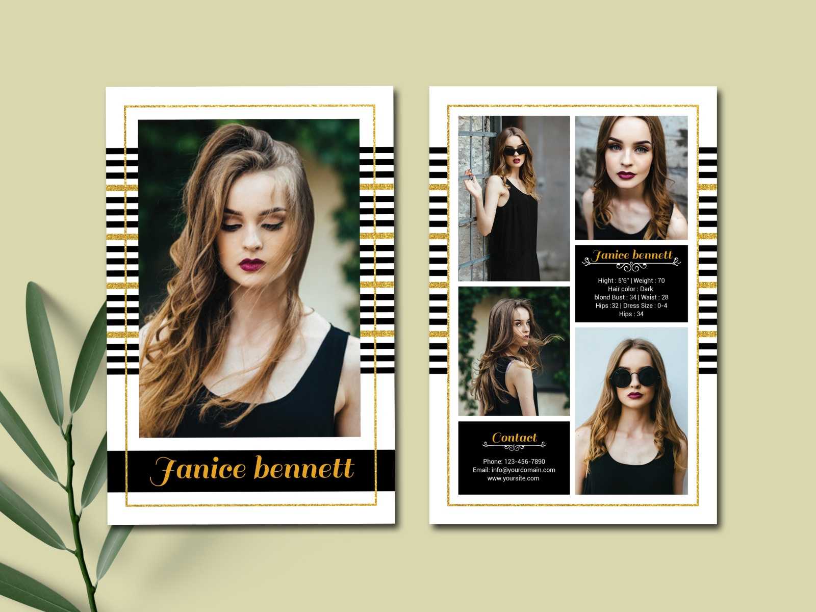 Model Comp Card Templateultimatetemplate On Dribbble Pertaining To Comp Card Template Psd